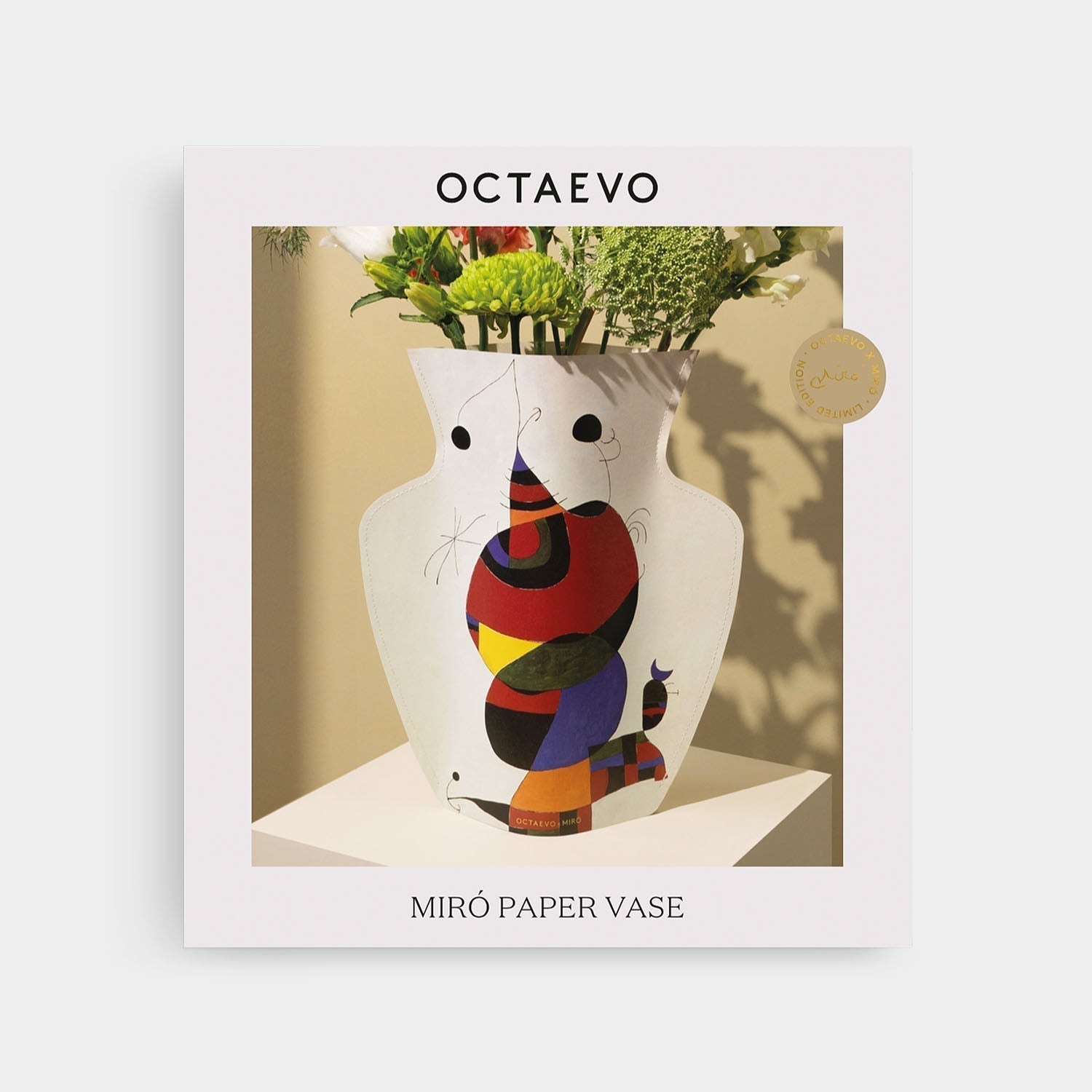 OCTAEVO Miró Paper Vase - Ivory