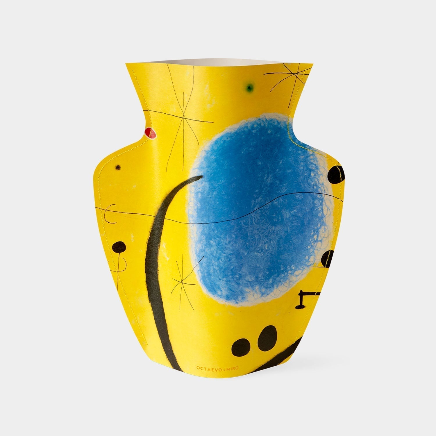 OCTAEVO Miró Paper Vase - Yellow