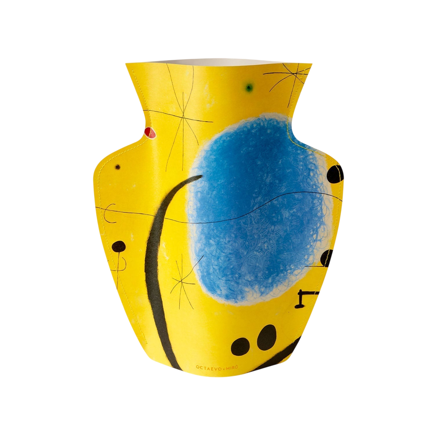 OCTAEVO Miró Paper Vase - Yellow