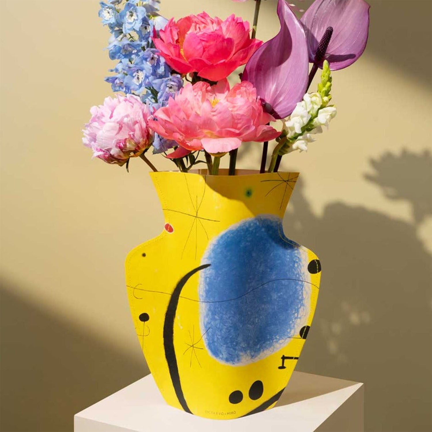 OCTAEVO Miró Paper Vase - Yellow