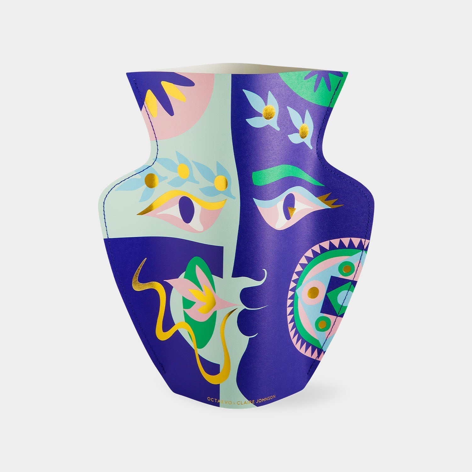 OCTAEVO Claire Johnson Paper Vase - Blue