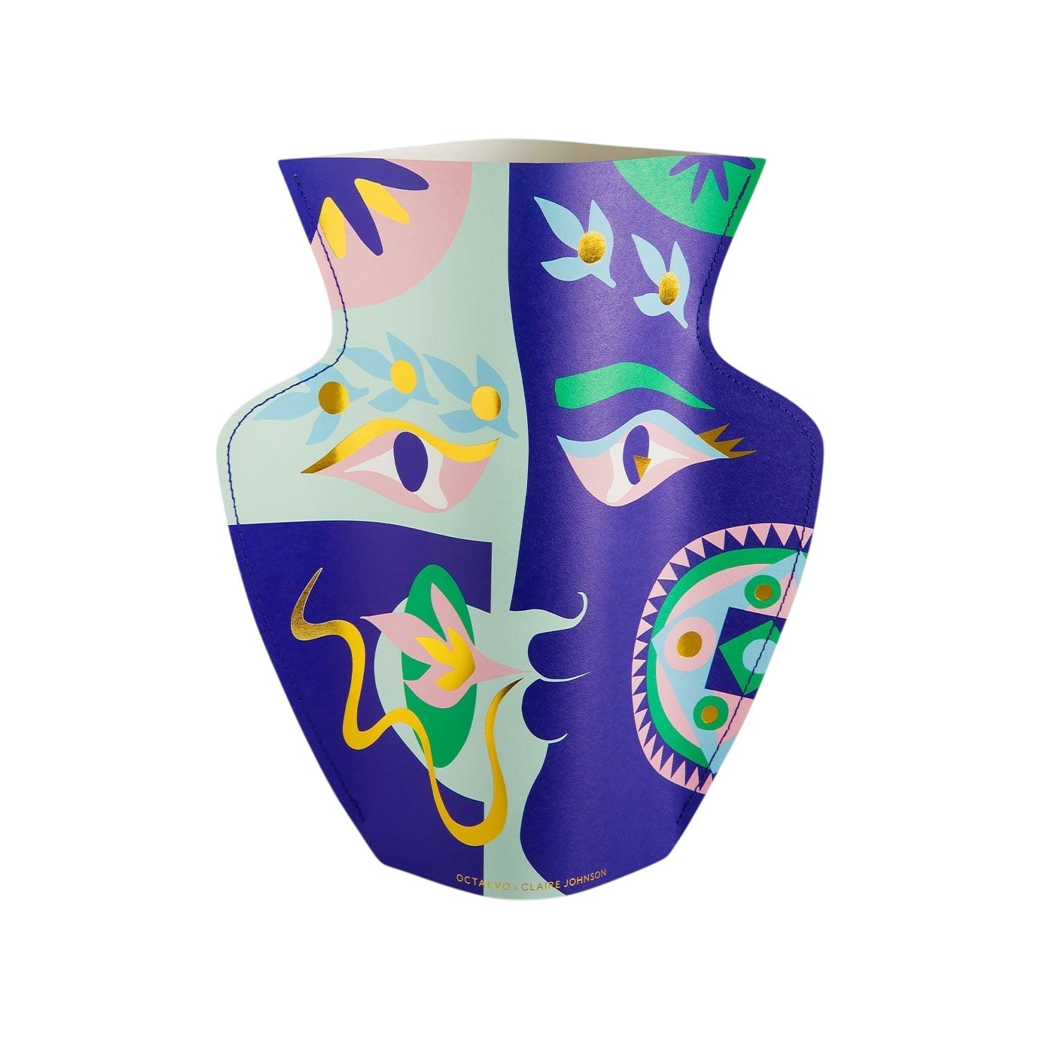 OCTAEVO Claire Johnson Paper Vase - Blue
