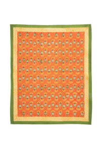 Orange Buti Blockprint Dish Towel