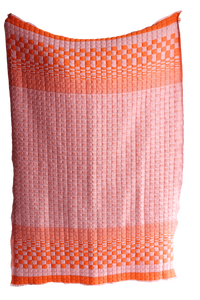 Bold Orange and Pink Reversible Sujani Quilt