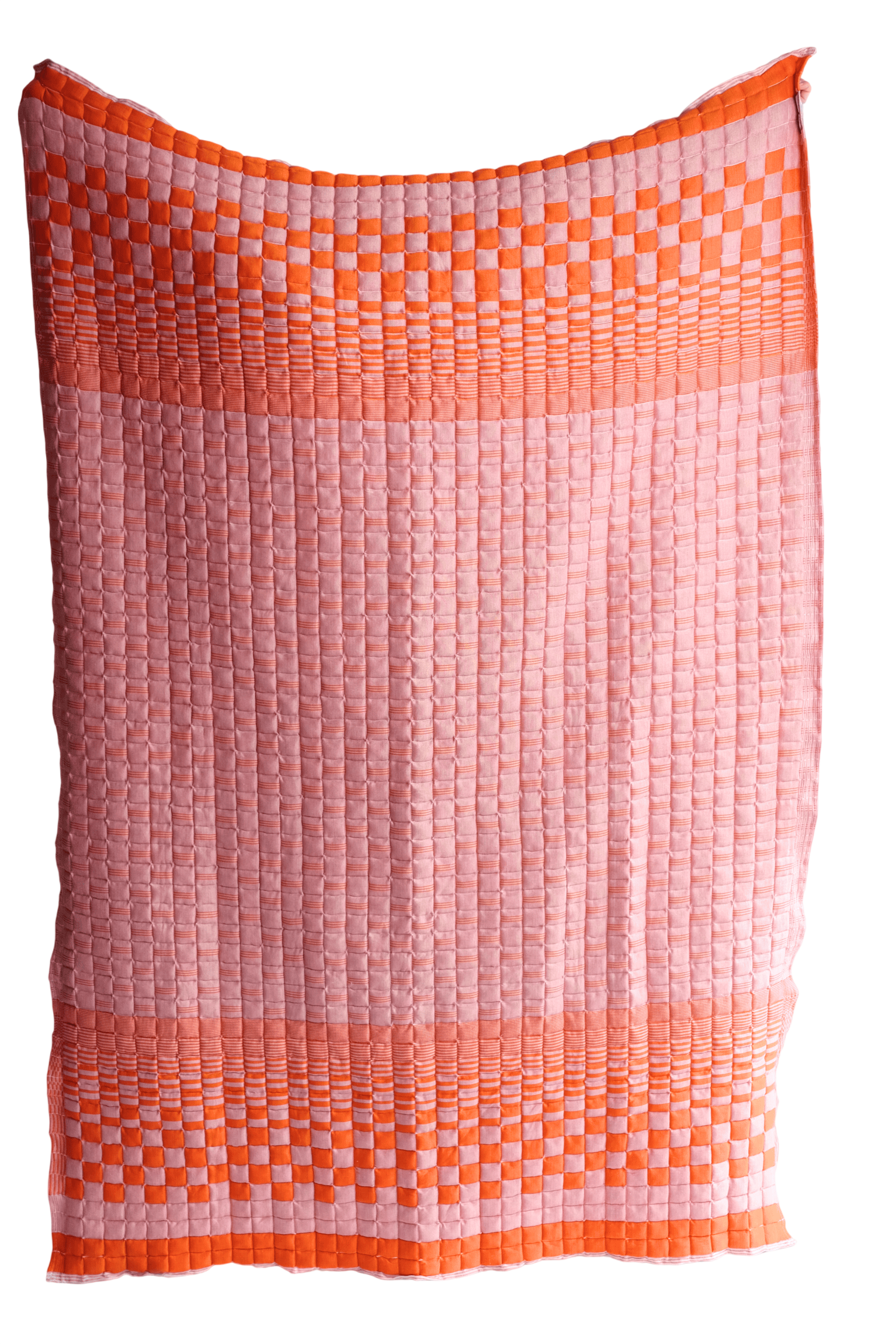 Bold Orange and Pink Reversible Sujani Quilt