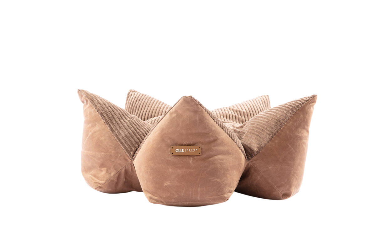 OULU X PEHOM - CUDDLE PET PILLOW BED- Navy Blue / Olive Green / Canyon Brown