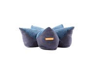OULU X PEHOM - CUDDLE PET PILLOW BED- Navy Blue / Olive Green / Canyon Brown