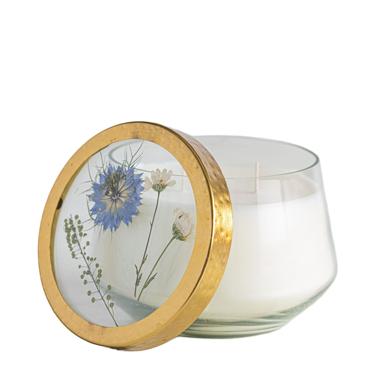 Signature Pressed Floral Candle - Sea Salt Mist