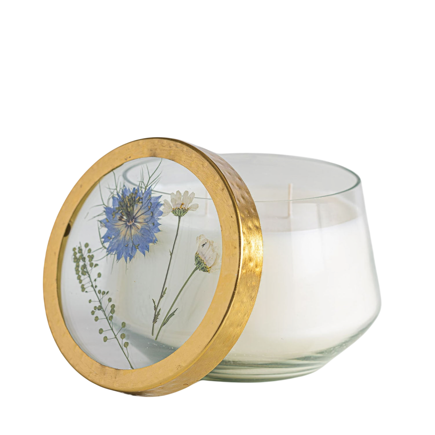 Signature Pressed Floral Candle - Sea Salt Mist