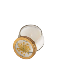 Harvest Pumpkin Medium Pressed Floral Candle