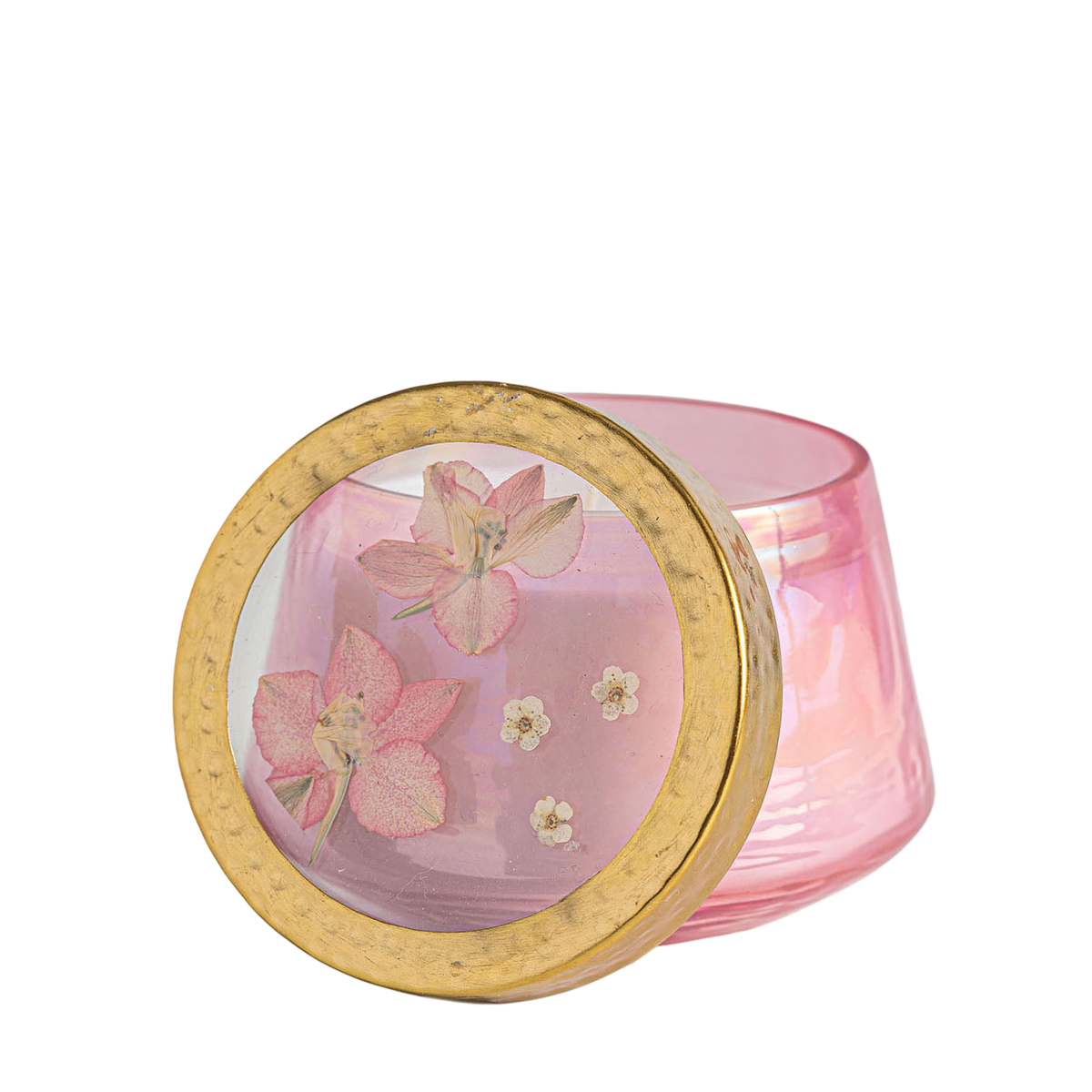 Accent Watercolor Pressed Floral Candle - Luna Flower
