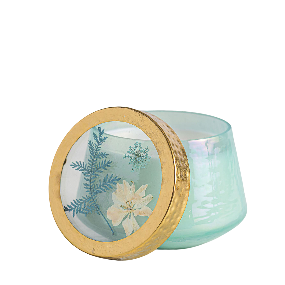 Accent Watercolor Pressed Floral Candle - Pacific Coast