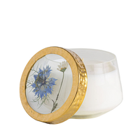 Accent Pressed Floral Candle - Accent Pressed Floral Candle - Sea Salt Mist