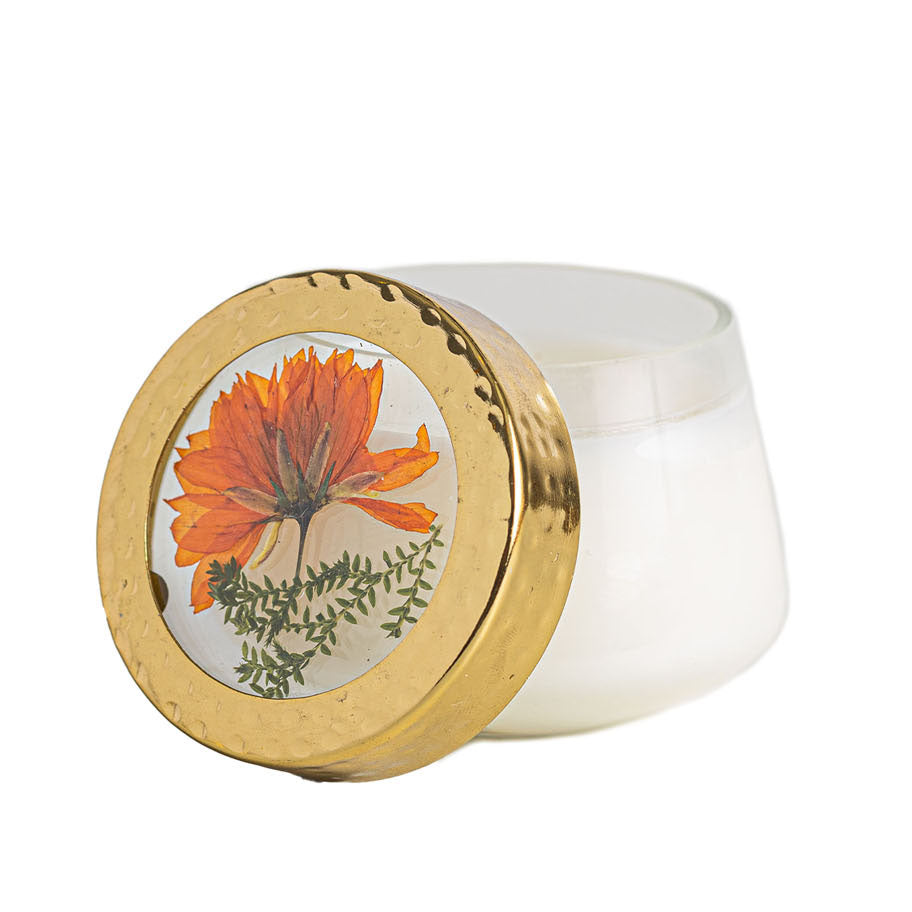 Petite Pressed Floral Candle - Sugared Citrus