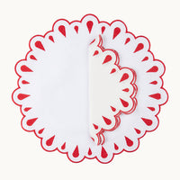 Margaret red linen placemat (set of 4)