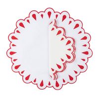 Margaret red linen placemat (set of 4)