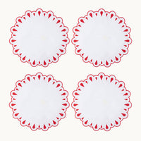 Margaret red linen placemat (set of 4)