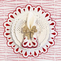 Margaret red linen placemat (set of 4)