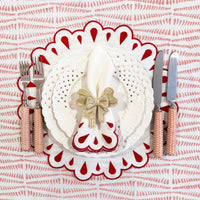 Margaret red linen napkin (set of 4)