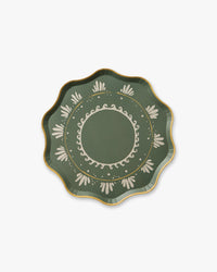 Palmas Dessert Plate Set of 12 - Sage