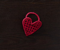 Handwoven Heart Napkin Rings – Set of 4 Palm Napkin Holders