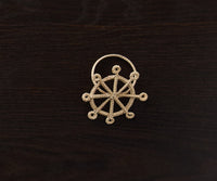 Coastal Ship Wheel Napkin Ring – 2.5” Handwoven Iraca Palm – Nautical Table Decor from Colombia