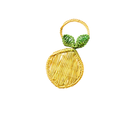 Lemon Napkin Ring – 3.5” Handwoven Iraca Palm – Artisan Summer Table Decor from Colombia