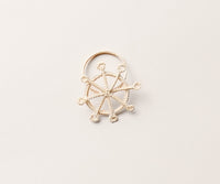 Coastal Ship Wheel Napkin Ring – 2.5” Handwoven Iraca Palm – Nautical Table Decor from Colombia