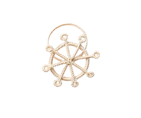 Coastal Ship Wheel Napkin Ring – 2.5” Handwoven Iraca Palm – Nautical Table Decor from Colombia