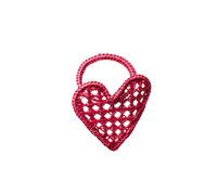 Handwoven Heart Napkin Rings – Set of 4 Palm Napkin Holders