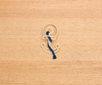 Nautical Anchor Napkin Rings – Coastal Table Decor, Handmade Raffia Napkin Holders, Set of 4 Blue and White Anchor Rings, Ocean Party Decor