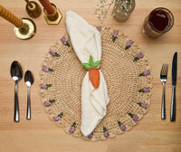Lemon Napkin Ring – 3.5” Handwoven Iraca Palm – Artisan Summer Table Decor from Colombia