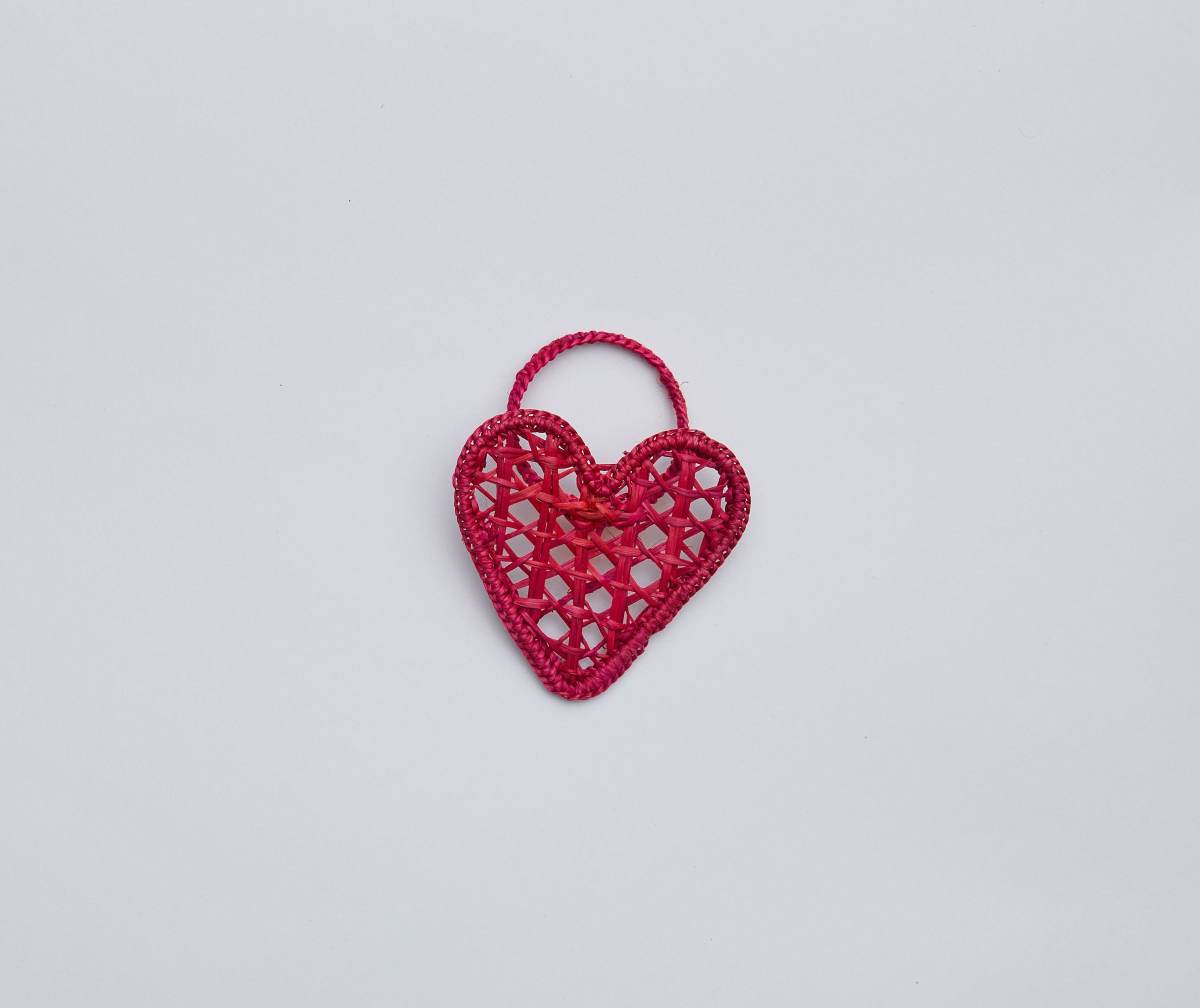 Handwoven Heart Napkin Rings – Set of 4 Palm Napkin Holders
