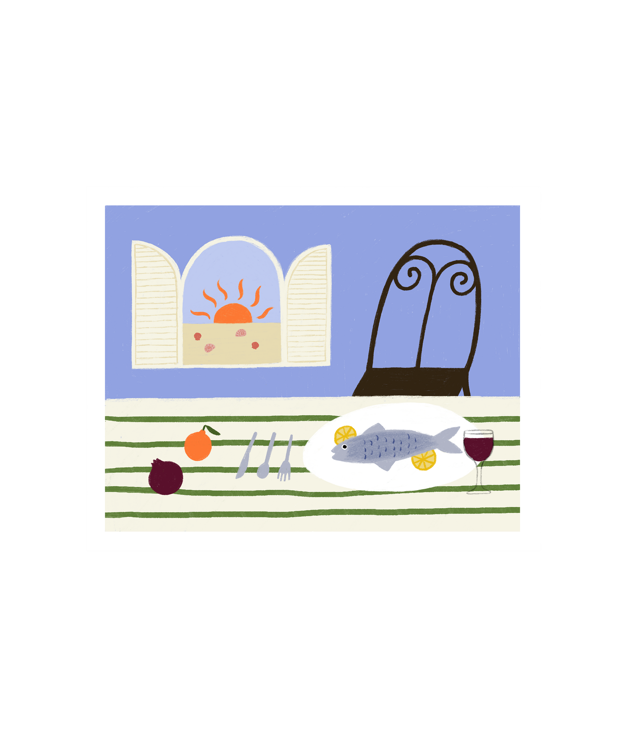 Pesce e Limone Art Print