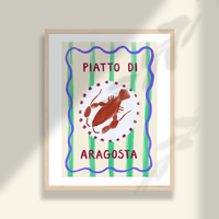 Piatto di Aragosta Art Print