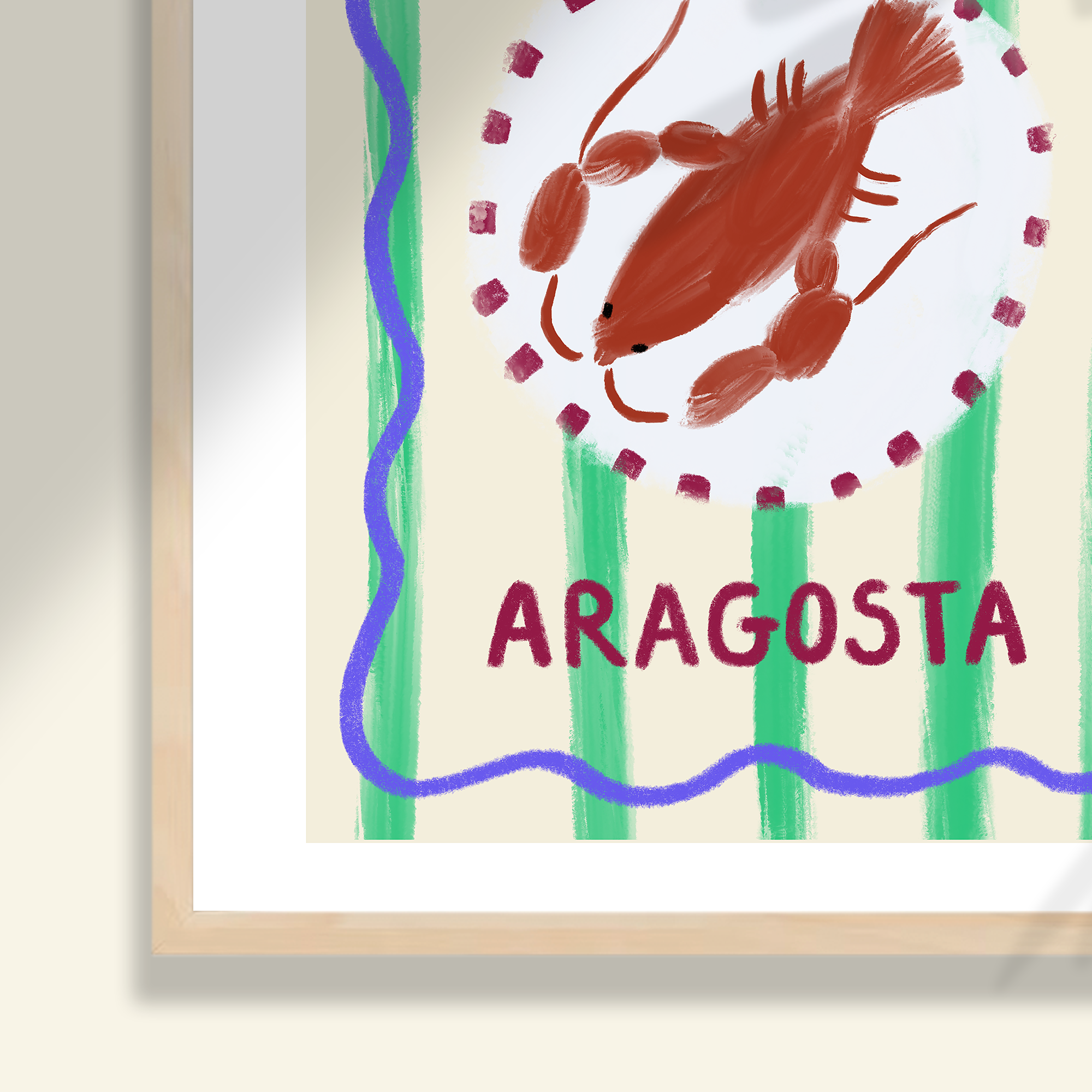 Piatto di Aragosta Art Print