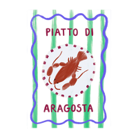 Piatto di Aragosta Art Print