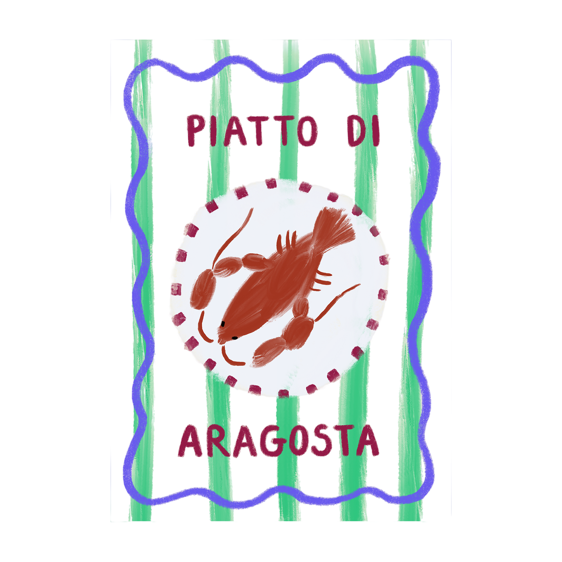 Piatto di Aragosta Art Print
