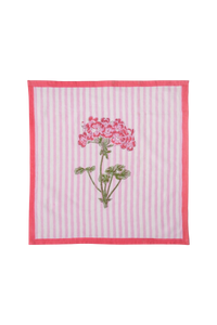 Pink Hydrangea Blockprint Napkins, Set of 4