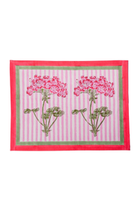 Pink Hydrangea Blockprint Placemat