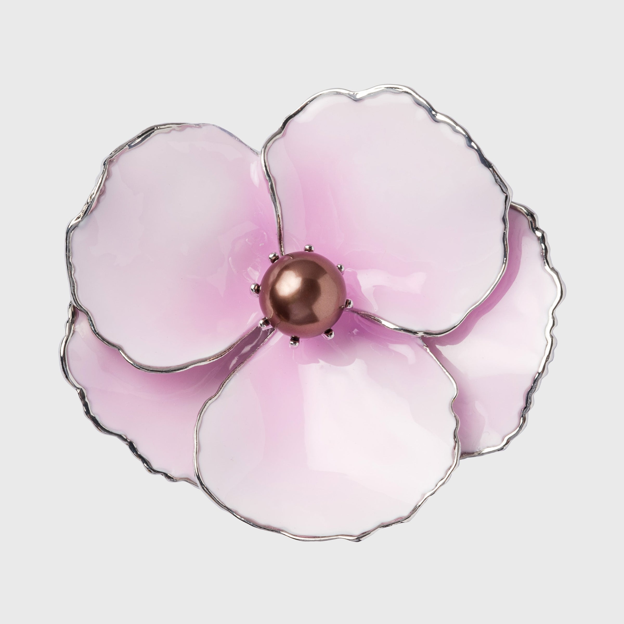 Enamel Flower Napkin Rings - Pink (Set of 4)
