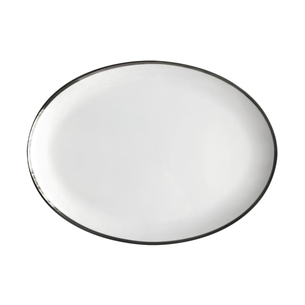 Platinum Edge Oval Platter, Set of 2