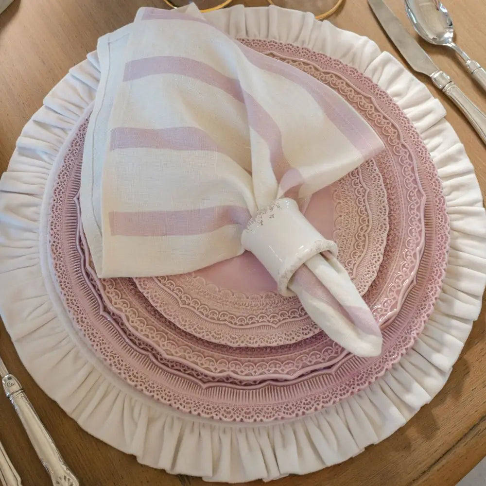 Portofino Bold Stripe Large Linen Napkin