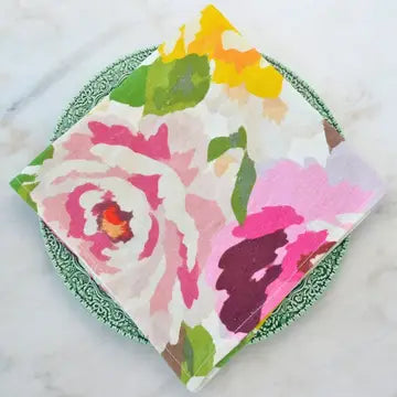 Portofino Summer Garden Large Linen Napkin
