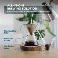Pour Over Coffee Maker with Filter - 500ml/17oz