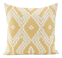 Schumacher Asaka Ikat Yellow Pillows