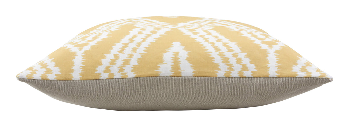 Schumacher Asaka Ikat Yellow Pillows