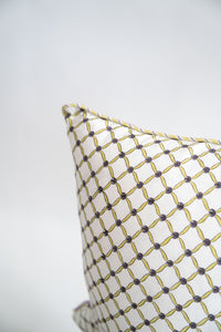 Purple Botanical Study Blockprint Pillow