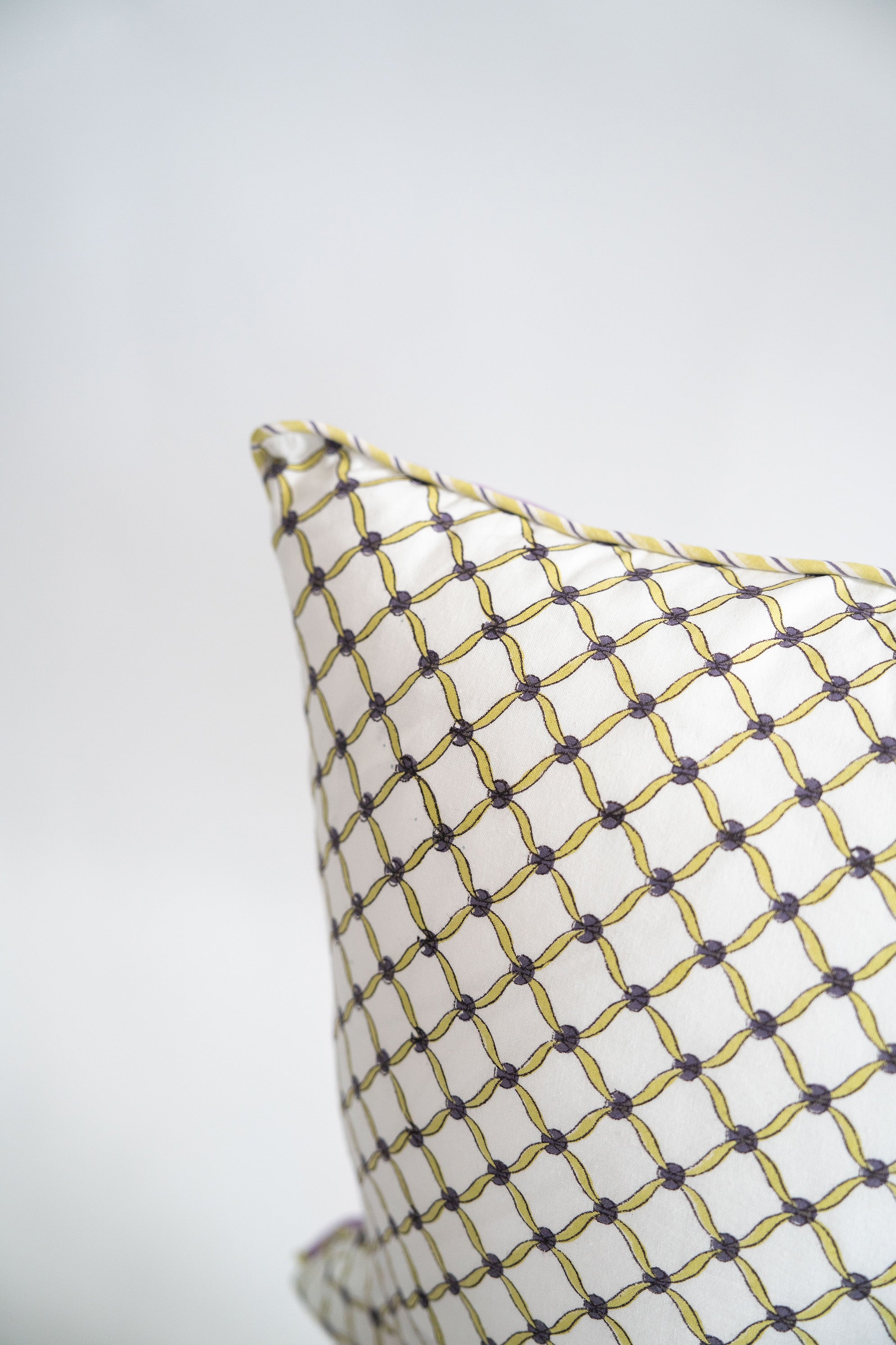 Purple Botanical Study Blockprint Pillow