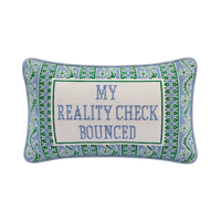 Reality Check Needlepoint Pillow